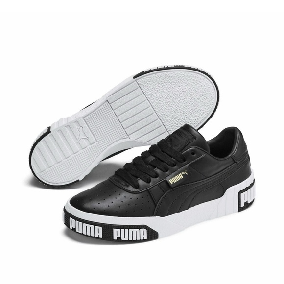 Puma Shoes - Puma Cali Bold Black Metallic Gold Women's Sneakers, Logo, Casual Shoes, Size 8